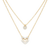Gold Layered Double Heart Necklace