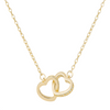 Gold Interlocking Double Heart Necklace