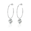 Halo Moissanite Stud Earrings | Platinum-Plated S925 Silver