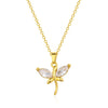Zircon Dragonfly Necklace for Women