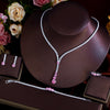 French Minimalist Zircon 4-Piece Jewelry Set