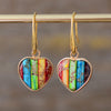 Classic Imperial Stone Heart Pendant Earrings