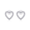 Delicate Moissanite Stud Earrings | Platinum-Plated S925 Silver
