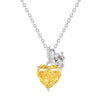 Yellow Diamond Heart Necklace