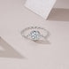 Geometric Morganite Ring | Platinum-Plated S925 Silver