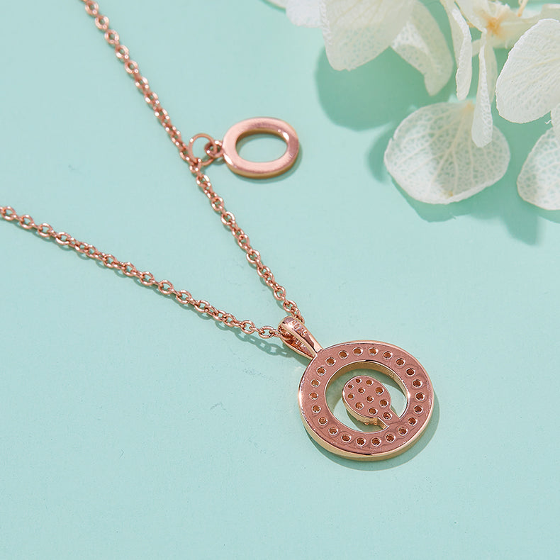 O Initial Moissanite Necklace