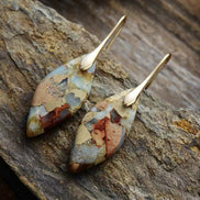 Sea Sediment Jasper Natural Stone Earrings
