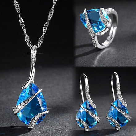 Colored Gems 3 Piece Jewelry Set