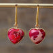 Natural Stone Heart Earrings for Women