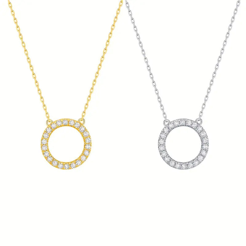 Fully Diamond studded Round Necklace