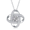 Cycle Moissanite Pendant Necklace | Platinum-plated S925 Silver