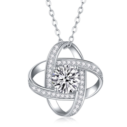 Cycle Moissanite Pendant Necklace | Platinum-plated S925 Silver
