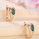 Emerald Green Crystal Hoop Earrings
