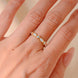 925 Sterling Silver Geometric Round Marquise-Cut Zircon Ring