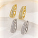 Elegant Full Diamond Copper Earrings