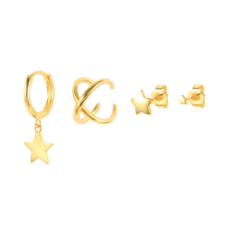Celestial Gold Ear Cuff & Stud Set