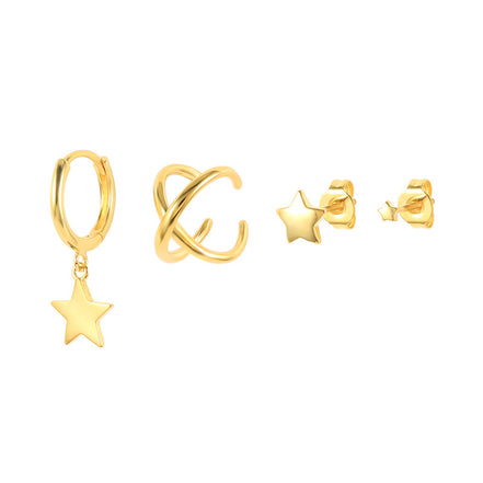 Celestial Gold Ear Cuff & Stud Set