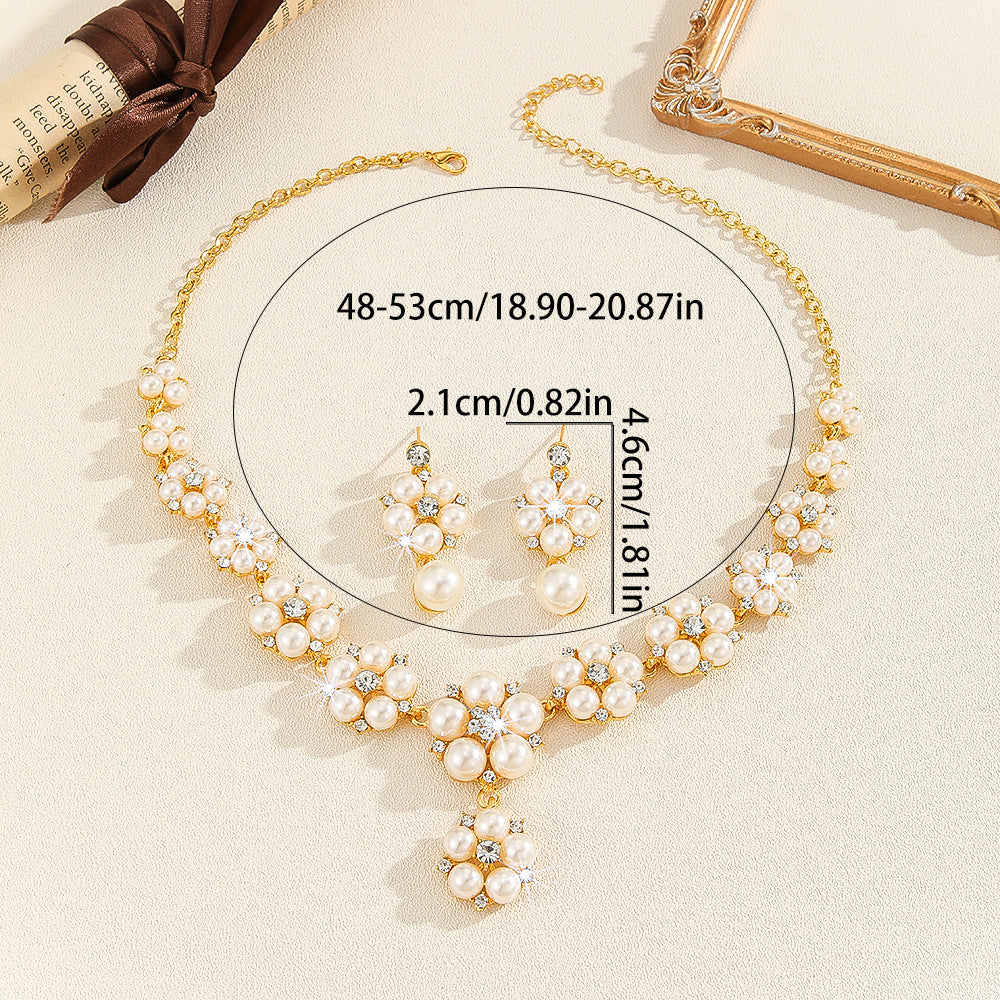 Vintage Pearl & Rhinestone 3 Piece Jewelry Set