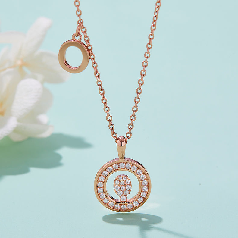 O Initial Moissanite Necklace