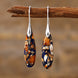 Gold Plated Emperor Stone Drop Earrings
