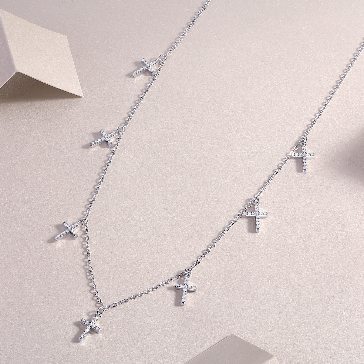 Holy Light Cross Moissanite Necklace