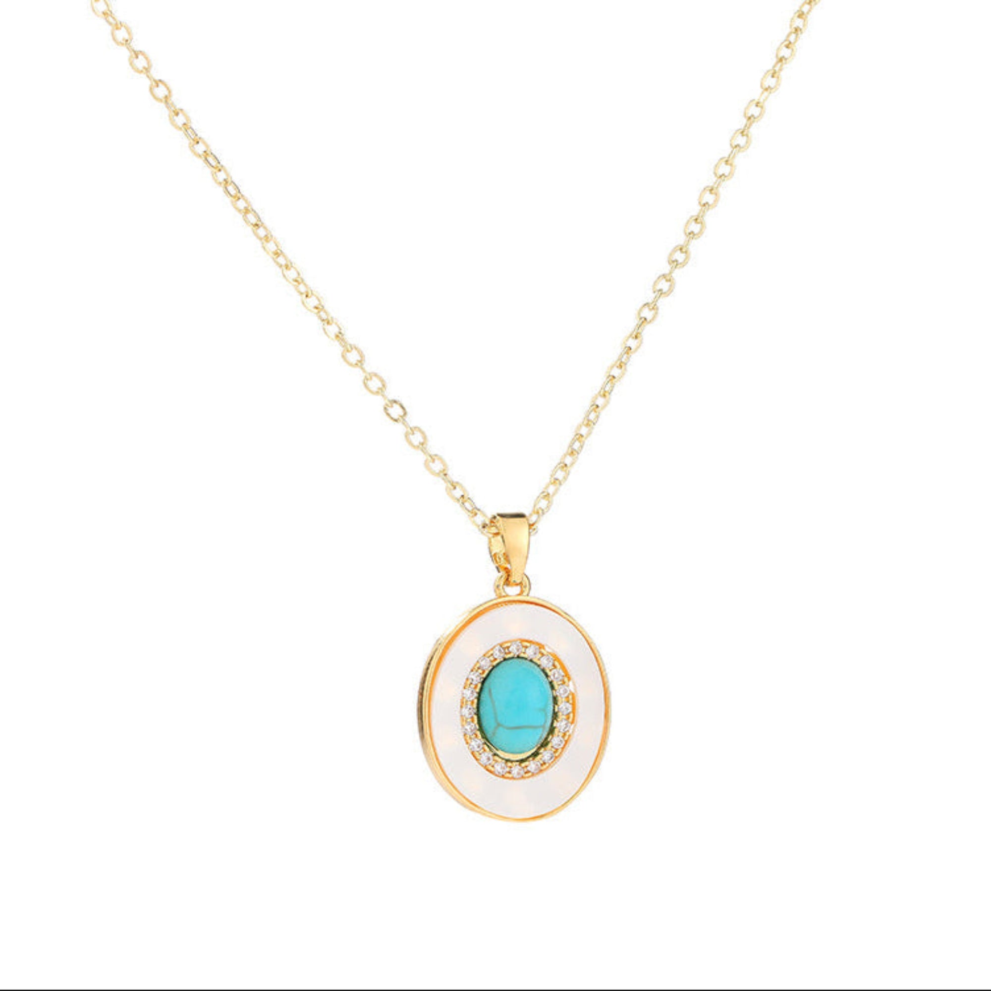 Fashion Simple Niche Oval Couple Necklace