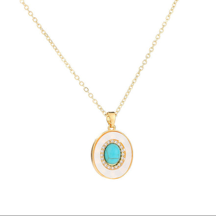 Fashion Simple Niche Oval Couple Necklace