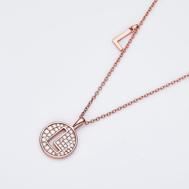 L Initial Moissanite Necklace