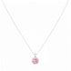 Pink or Silver crystal diamond pendant necklace chain