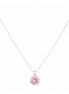 Pink or Silver crystal diamond pendant necklace chain