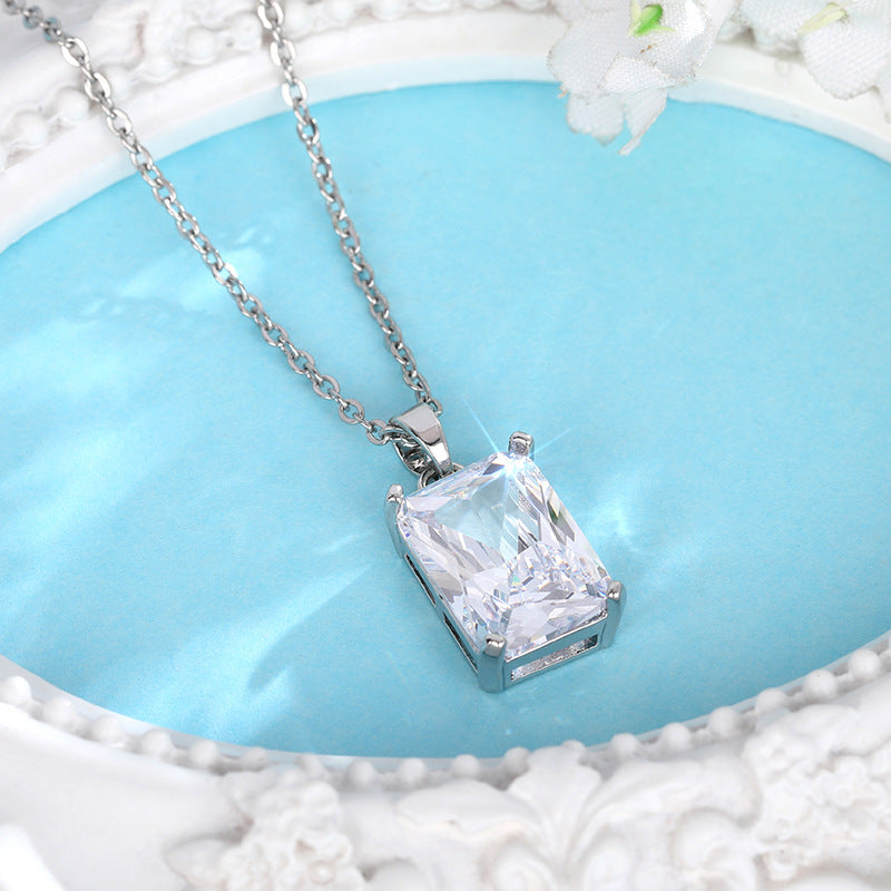 Square Diamond Necklace