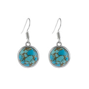 Blue Pine Stone Earrings