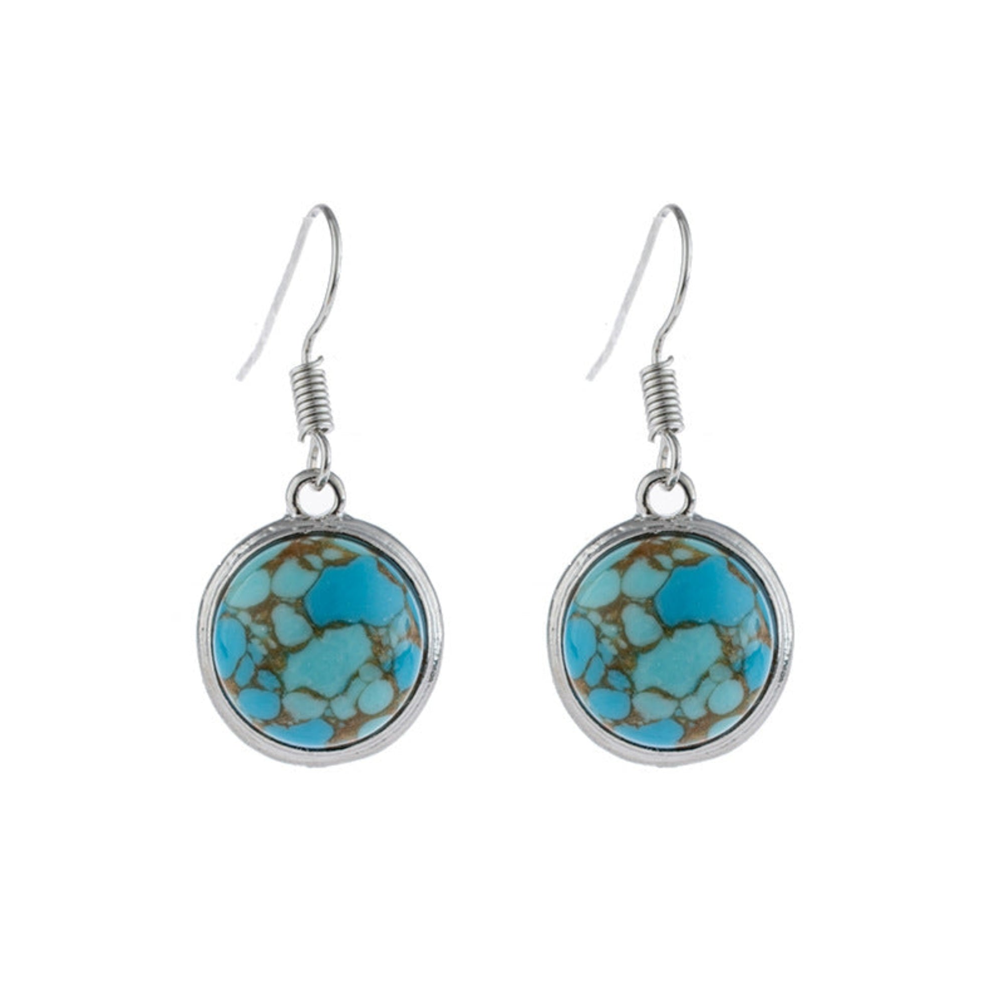 Blue Pine Stone Earrings