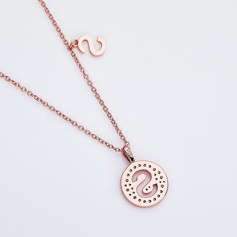S Initial Moissanite Necklace