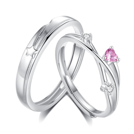 Heart Shaped Diamond Band Ring