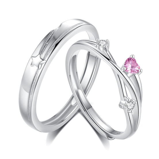 Heart Shaped Diamond Band Ring