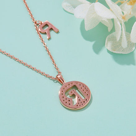 R Initial Moissanite Necklace