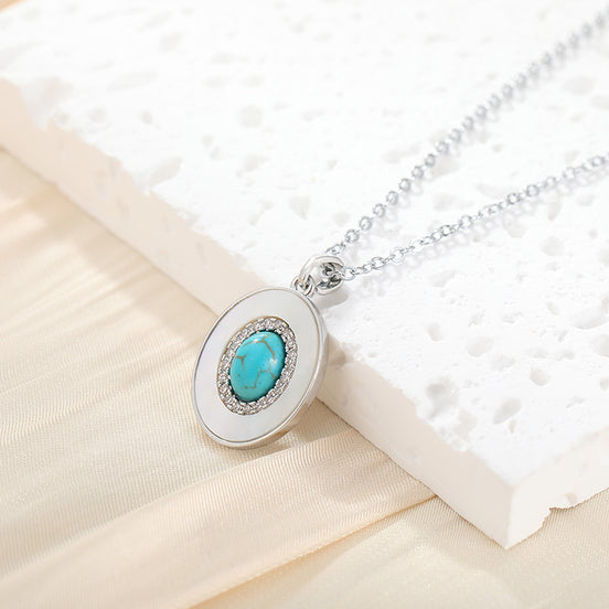 Fashion Simple Niche Oval Couple Necklace