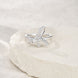 Morganite Halo Ring | Platinum-Plated S925 Silver | Minimalist