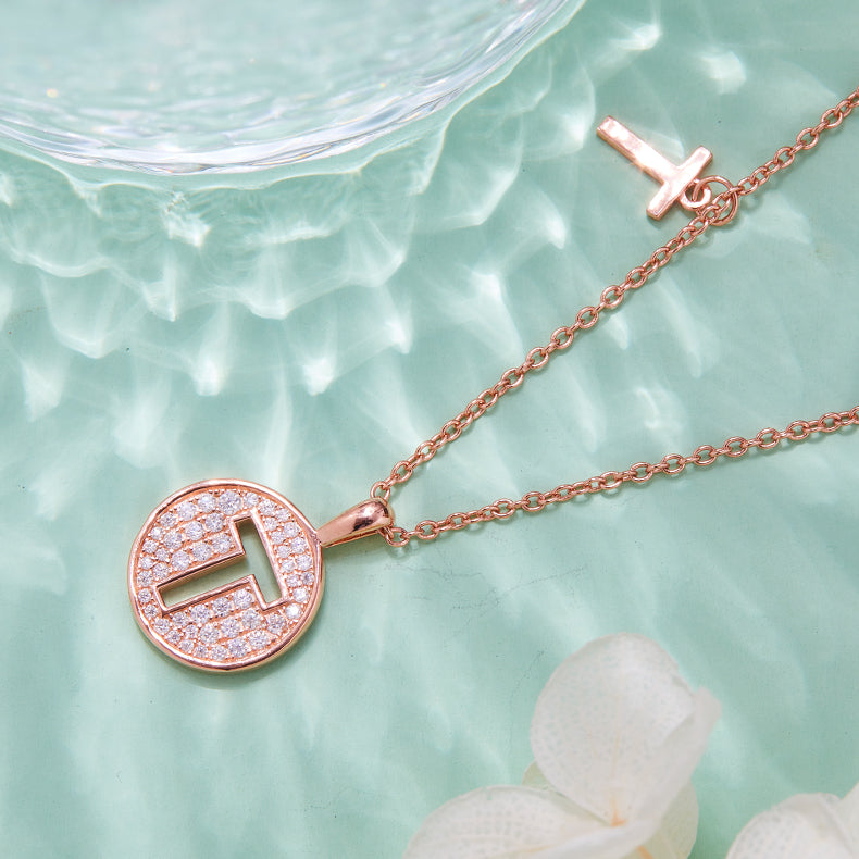 T Initial Moissanite Necklace