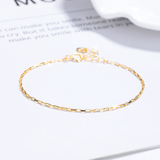 Gold & Silver Square Buckle Bracelet