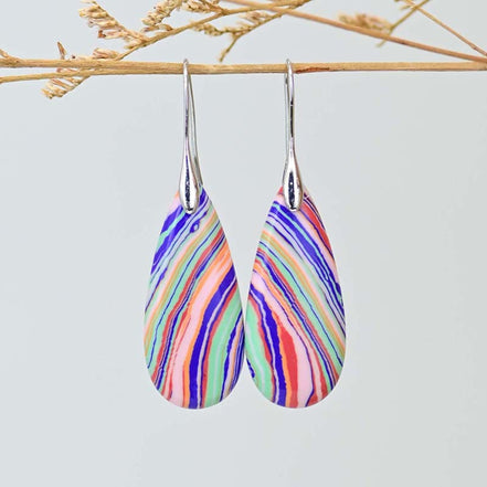 Artisan Resin Modern Drop Earrings