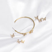 New butterfly earring set combination