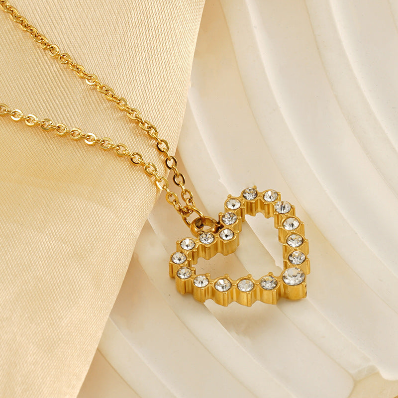 Titanium Steel Love Diamond Necklace