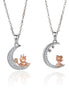 Diamond Moon Glossy Pendant Necklace