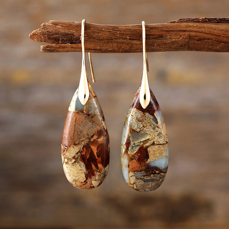 Turquoise Mosaic Teardrop Earrings