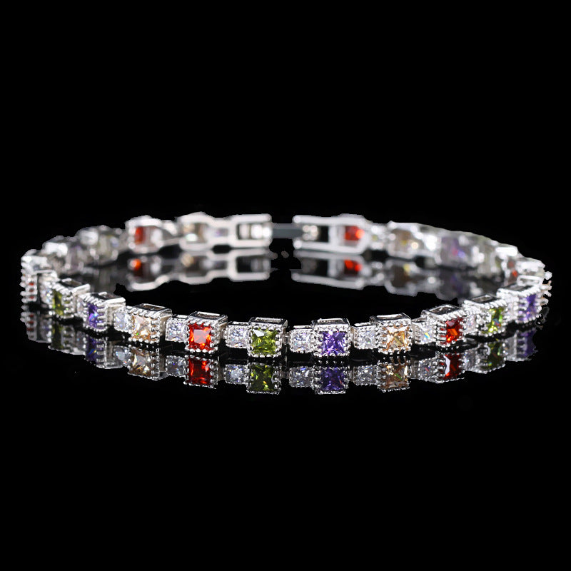 Multi Color Cubic Zirconia Bracelet