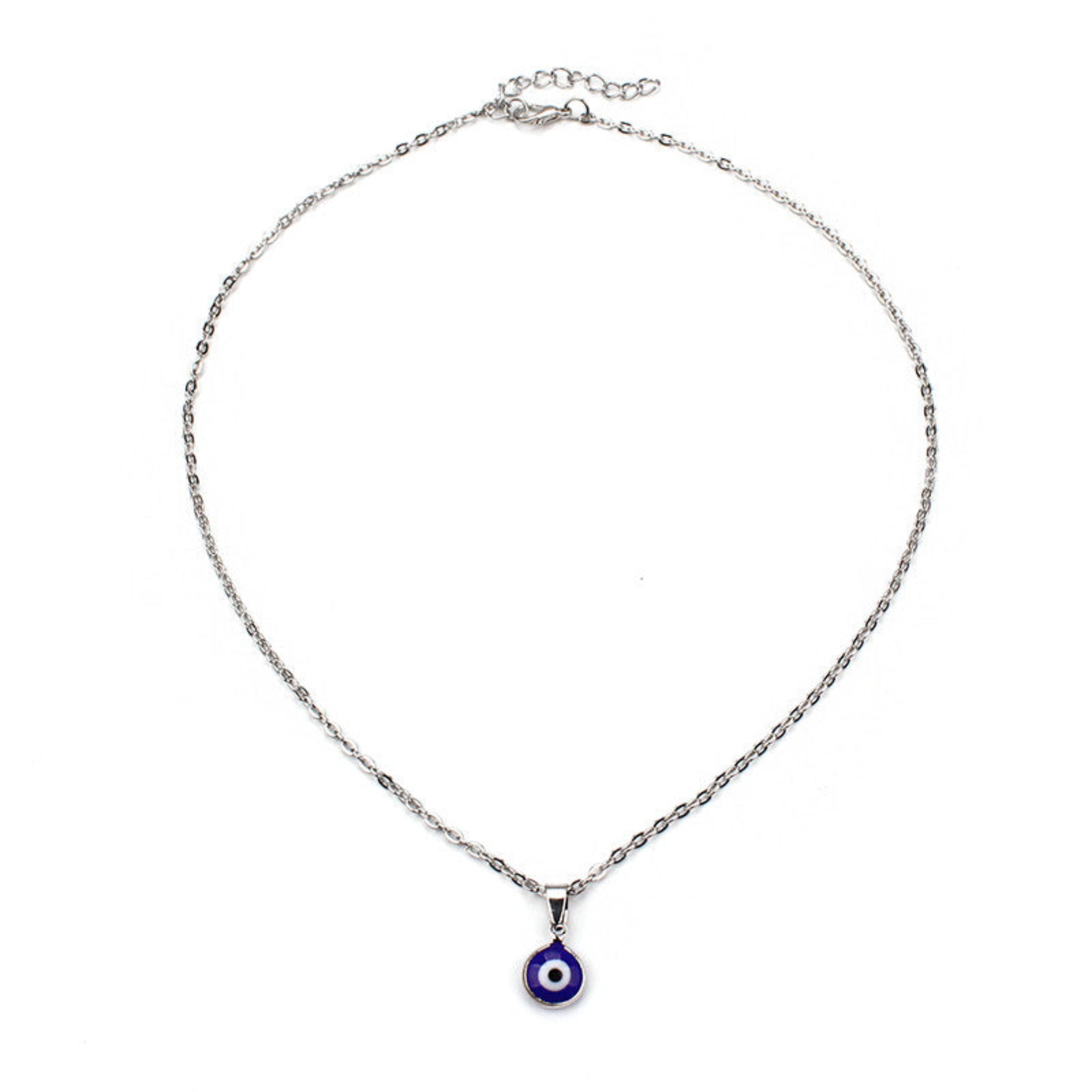 Evil Eye Pendant Black Short Necklace