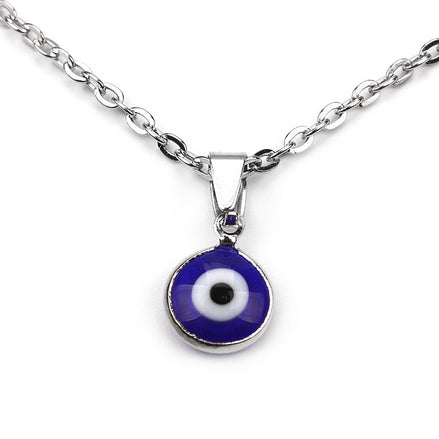 Evil Eye Pendant Black Short Necklace