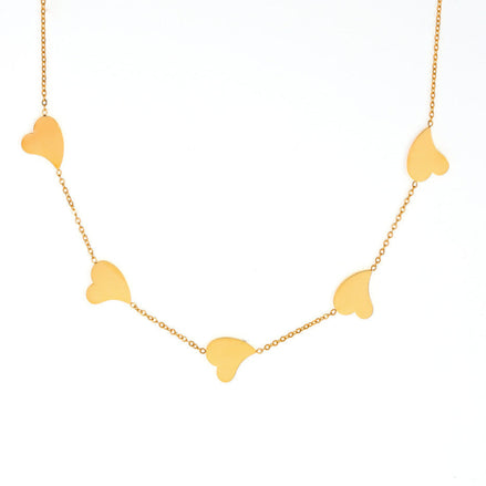 Heart Pendant Necklace | 18K Gold Titanium Steel | Minimalist Luxury